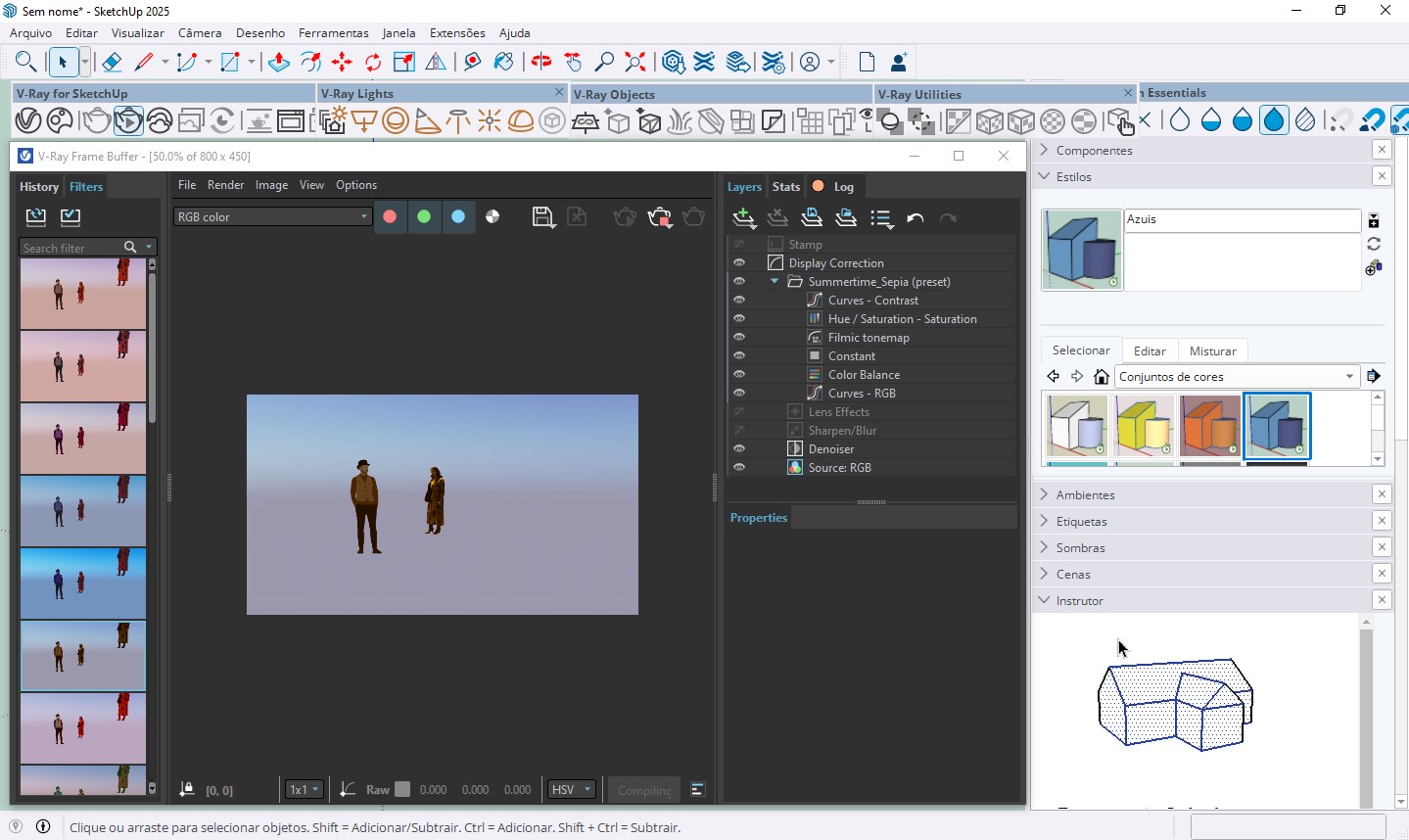 SketchUp 2025 - Enscape e V- Ray